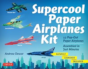 Immagine del venditore per Supercool Paper Airplanes Kit: 12 Pop-Out Paper Airplanes Assembled in about a Minute: Kit Includes Instruction Book, Pre-Printed Planes & Catapult L (Mixed Media Product) venduto da BargainBookStores