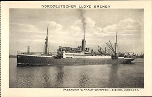 Ansichtskarte / Postkarte Norddeutscher Lloyd Bremen, Passagier- und Frachtdampfer Sierra Cordoba