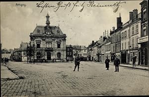 Ansichtskarte / Postkarte Attigny Ardennes, Marktplatz, Rathaus, Deutsche Soldaten, Bernardy Lebe...