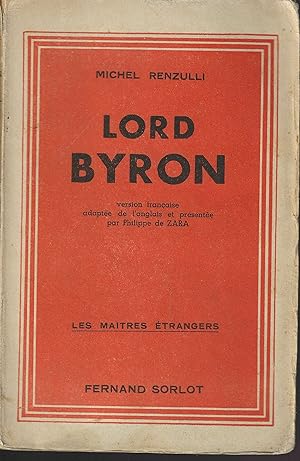 Image du vendeur pour LORD BYRON mis en vente par Librairie l'Aspidistra