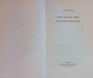 Seller image for Seelsorge und Psychotherapie. for sale by books4less (Versandantiquariat Petra Gros GmbH & Co. KG)
