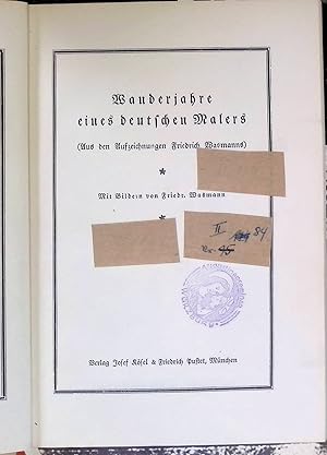 Imagen del vendedor de Wanderjahre eines deutschen Malers. Mnchner Jugendbcher, Bd. 11. a la venta por books4less (Versandantiquariat Petra Gros GmbH & Co. KG)