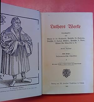 Bild des Verkufers fr Luthers Werke. Erste Folge: Reformatorische Schriften I zum Verkauf von biblion2