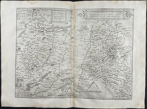 Image du vendeur pour Maps of Vermandois, France & Duchy of Savoy (Typus Corographicus Veromanduae partis Galliae Belgicae & Sabaudiae Ducatus, Sue Narbonensi Galliae Partis, Vera Germanaque Delineatio) mis en vente par Trillium Antique Prints & Rare Books