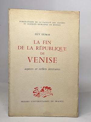 Seller image for La fin de la rpublique de Venise for sale by crealivres