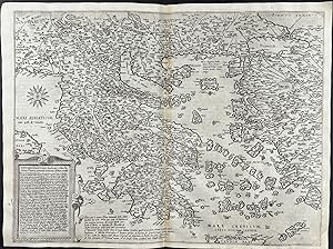 Image du vendeur pour Map of Greece (Videbis Totius Greciae limites divisos per motes flumina ) mis en vente par Trillium Antique Prints & Rare Books