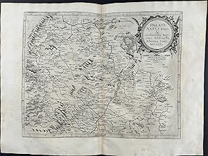 Image du vendeur pour Map of Rheinland-Pfalz, Germany (Palatinatus Rheni, & circuiacentes Regiones ) mis en vente par Trillium Antique Prints & Rare Books