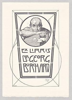 Bild des Verkufers fr Ex Libris Dr. Georg Buchard" - Jugendstil Exlibris ex-libris Ex Libris bookplate zum Verkauf von Antiquariat Steffen Vlkel GmbH