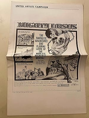 Seller image for Mighty Ursus Pressbook 1963 Ed Fury! for sale by AcornBooksNH