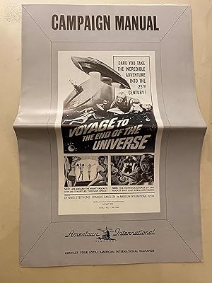 Seller image for Voyage to the End of the Universe Pressbook 1963 Dennis Stephens for sale by AcornBooksNH