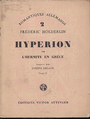 Seller image for Hyprion, ou L'hermite en Grce. for sale by PRISCA