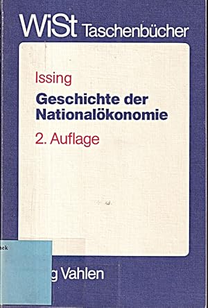 Seller image for Geschichte der Nationalkonomie for sale by Die Buchgeister