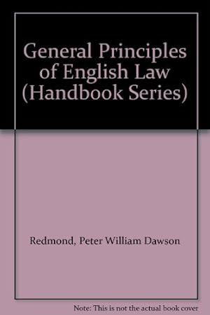 Seller image for General Principles of English Law (Handbook Series) for sale by WeBuyBooks