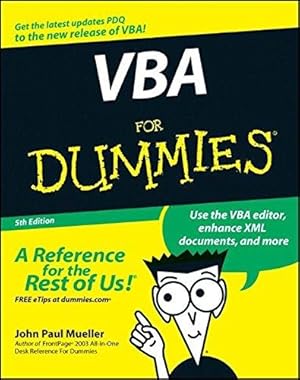 Bild des Verkufers fr VBA For Dummies zum Verkauf von WeBuyBooks