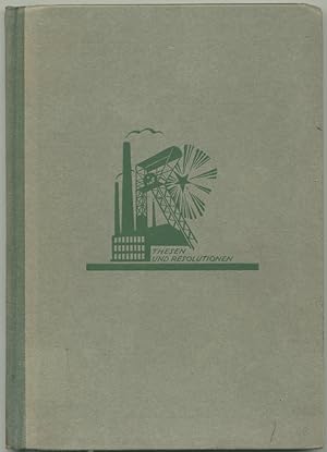 Imagen del vendedor de Thesen und Resolutionen. Erweiterte Exekutive (Mrz/April 1925). a la venta por Schsisches Auktionshaus & Antiquariat