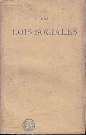 Immagine del venditore per Les lois sociales : esquisse d'une sociologie venduto da PRISCA