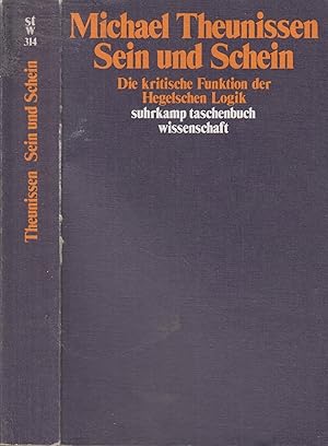 Seller image for Sein und Schein : Die kritische Funktion der Hegelschen Logik for sale by PRISCA