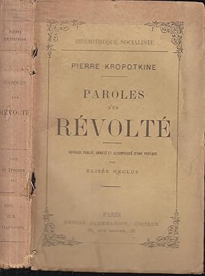 Image du vendeur pour Paroles d'un rvolt mis en vente par PRISCA