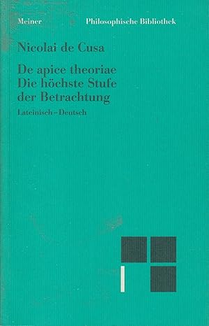 Seller image for Die hchste Stufe der Betrachtung for sale by PRISCA