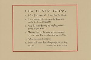 How to stay young