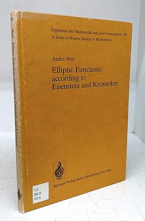 Immagine del venditore per Elliptic Functions according to Eisenstein and Kronecker venduto da Attic Books (ABAC, ILAB)