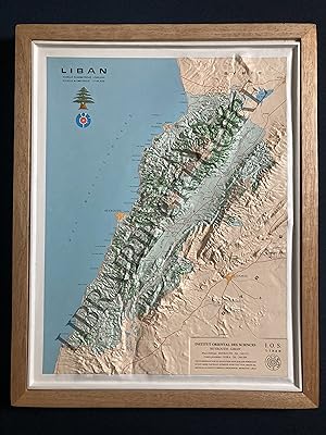 CARTE DU LIBAN EN RELIEF