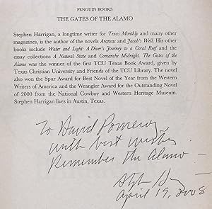 Imagen del vendedor de Gates of the Alamo: A Novel (SIGNED) a la venta por Schroeder's Book Haven