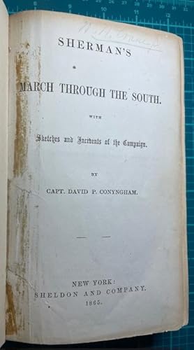 Image du vendeur pour SHERMAN'S MARCH THROUGH THE SOUTH, with Sketches and Incidents of the Campaign (Irish Brigade Regimental History) mis en vente par NorthStar Books