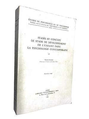 Image du vendeur pour Stades et concept de stade de dveloppement de l'enfant dans la psychologie contemporaine (8e d) mis en vente par Librairie Douin