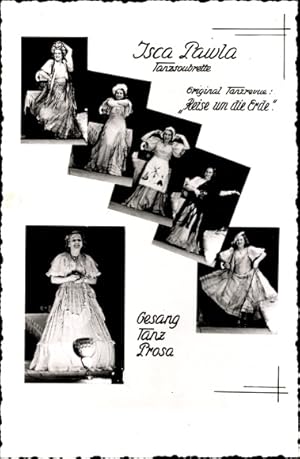 Bild des Verkufers fr Ansichtskarte / Postkarte Tnzerin Isca Pawla, Original Tanzrevue Reise um die Erde zum Verkauf von akpool GmbH