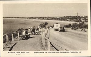 Ansichtskarte / Postkarte Frankston Victoria Australien, Panorama der Küste von Oliver's Hill