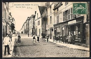 Carte postale Magny-en-Vexin, Rue de Paris