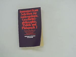 Suhrkamp Taschenbuch Wissenschaft Nr. 193: Schriften zur Anthropologie, Geschichtsphilosophie, Po...