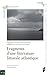 Bild des Verkufers fr Fragments d'une littérature littorale atlantique [FRENCH LANGUAGE - Soft Cover ] zum Verkauf von booksXpress