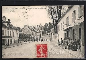 Carte postale Saint-Martin-du-Tertre, la Grande Rue