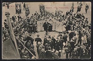 Carte postale Mezin, Fetes Presidentielles 1906