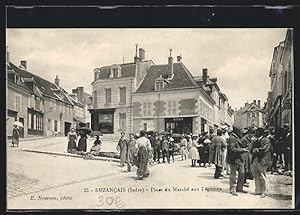 Carte postale Buzancais, Place du Marché aux Logumes