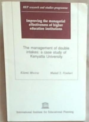 Bild des Verkufers fr The Management of Double Intakes ; a case study of Kenyatta University zum Verkauf von Chapter 1