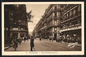 Carte postale Toulouse, Rue d`Alsace-Lorraine