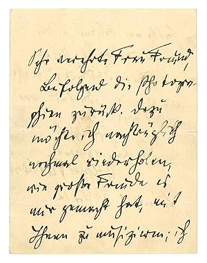 Imagen del vendedor de Eigenh. Brief mit U. a la venta por Antiquariat INLIBRIS Gilhofer Nfg. GmbH