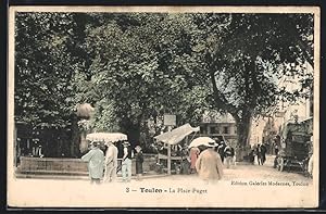 Carte postale Toulon, la place Puget