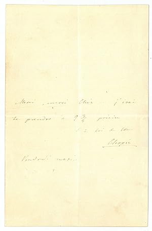 Image du vendeur pour Autograph letter signed ("Chopin"). mis en vente par Antiquariat INLIBRIS Gilhofer Nfg. GmbH