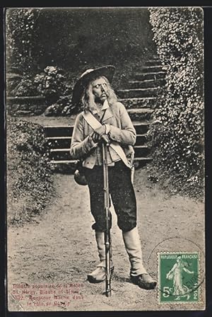 Seller image for Carte postale La Mothe-Saint-Heray, Thatre populaire, Blancs et Bleus, Monsieur Martin dans le role de Gobain for sale by Bartko-Reher