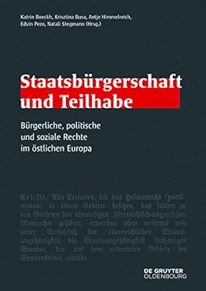 Seller image for Staatsbürgerschaft und Teilhabe: Bürgerliche, politische und soziale Rechte im östlichen Europa (German Edition) [Hardcover ] for sale by booksXpress