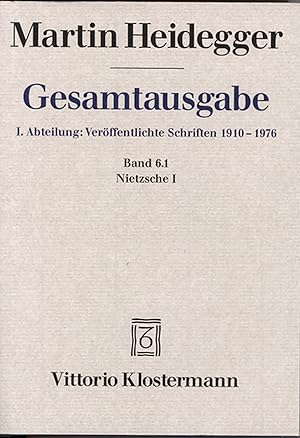 Immagine del venditore per Nietzsche I - Band 6.1 (Martin Heidegger Gesamtausgabe) venduto da Art-Cura