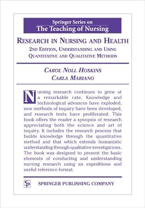 Bild des Verkufers fr Research In Nursing And Health : Understanding And Using Quantitative And Qualitative Methods zum Verkauf von GreatBookPricesUK