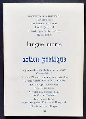 Seller image for Action potique n80, dcembre 1979 - for sale by Le Livre  Venir