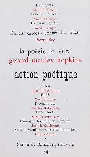 Seller image for Action potique n84, mai 1981 - for sale by Le Livre  Venir