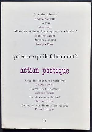 Imagen del vendedor de Action potique n81, mai 1980 - a la venta por Le Livre  Venir