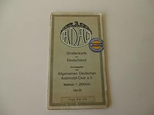 ADAC Vorkrieg Sraßenkarte von Deutschland Ulm 51 Maßstab 1:200 000